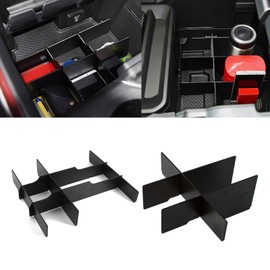 x xotic tech Front + Rear Lower Center Console Organizer Divider Compatible with Dodge RAM 1500 2500 3500 2019 2020 2021 2022 2023 2024 2025 (NOT for Classic, Longhorn, Limited, TRX)