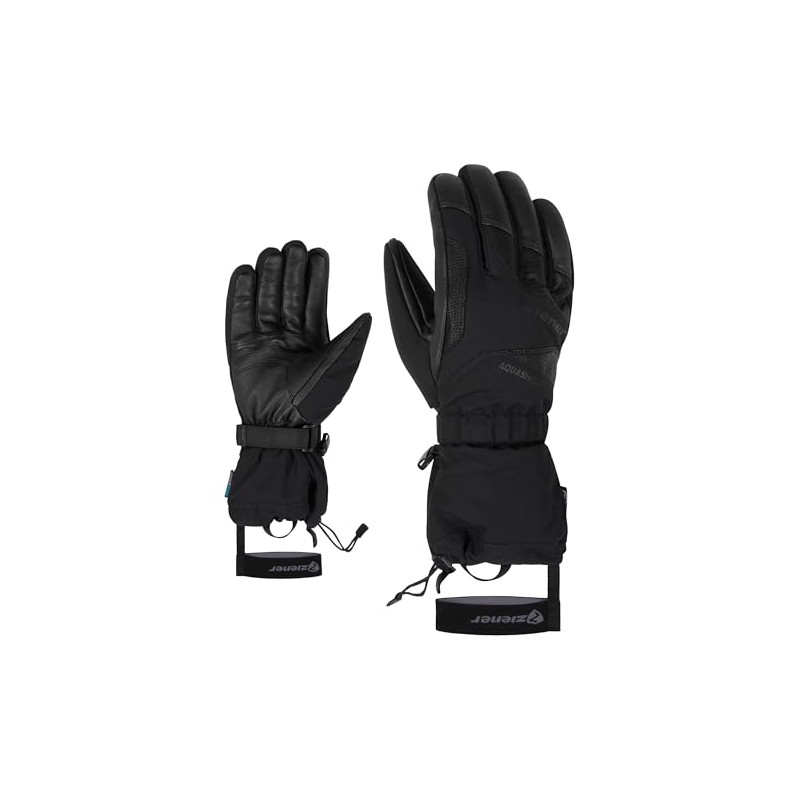 Ziener Men's GAIKU Ski Gloves/Winter Sports | Waterproof, Long Cuff,
