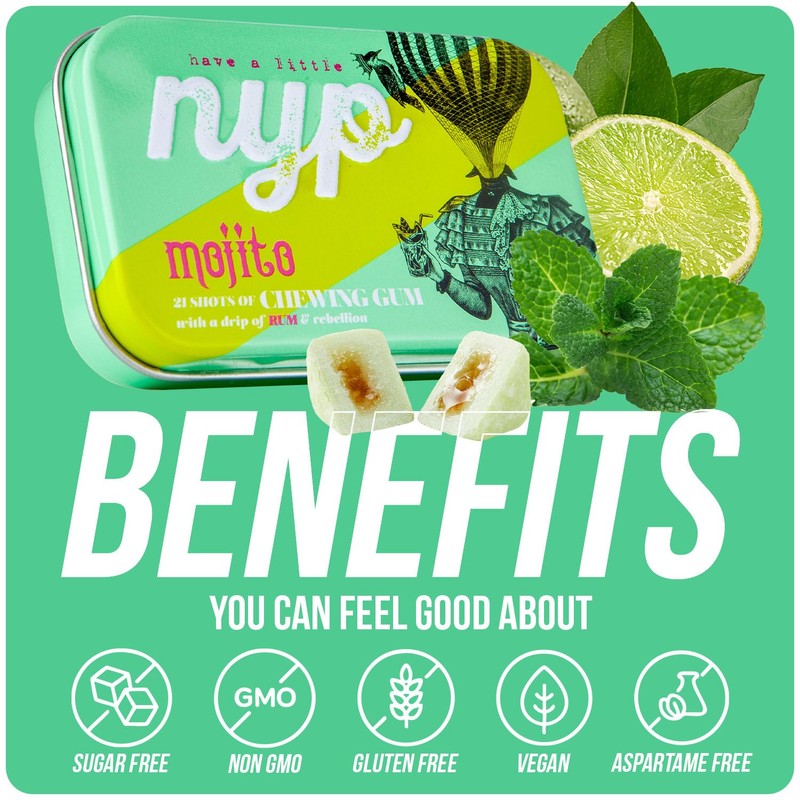 NYP Sugar Free Mojito Lime Chewing Gum, Aspartame Free Mojito