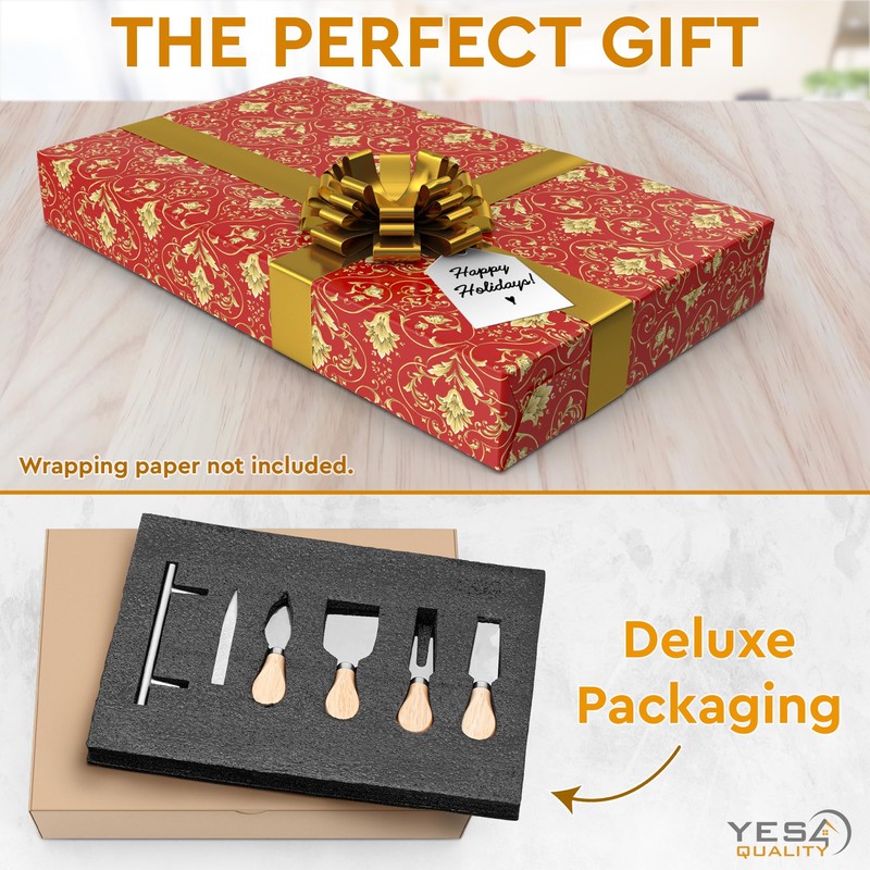 Slate Cheese Board Set w/Easy Carry Handles (14” x 10”,