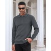 Men's Casual Knit Polo Sweater Classic Long Sleeve Thermal Basic