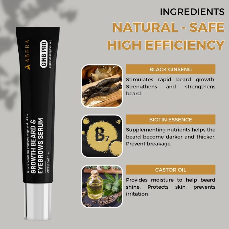 Abera GINB PRO Beard Serum - Beard Growth Serum -