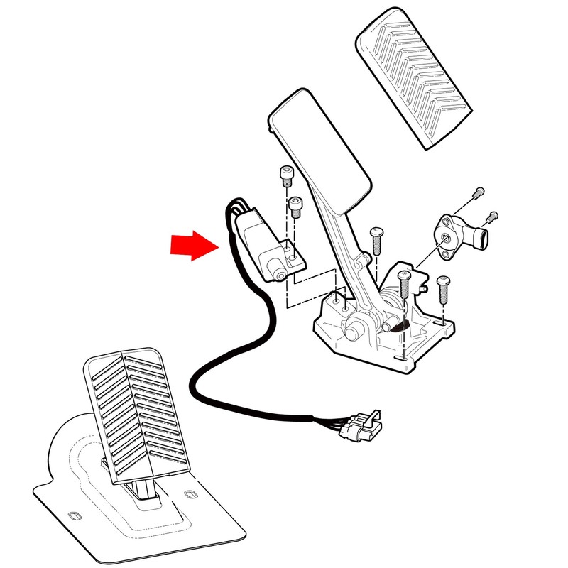 10L0L Accelerator and Brake Pedal Switch for EZGO RXV 2008-up