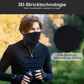 GXCROR Halbe Sturmhaube Atmungsaktive Sturmmaske Motorrad Sturmhaube Fahrrad Gesichtsmaske Ski Maske Laufmaske Balaclava Schlauchtuch Herren & Damen für Sport & Outdoor