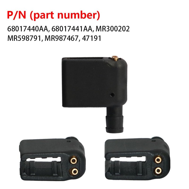 2 Pcs Universal Adjustable Brass Windshield Washer Nozzles - Fits