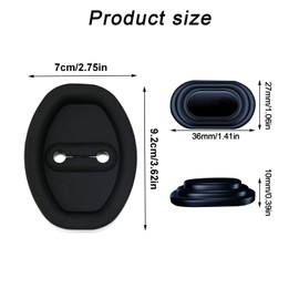 12pcs Car door shock absorber,Door Latch Lock Cover,Silicone Door Latch Guard Car Decorations&Protects Door Latches,Universal Self-Adhesive Door Lock Latch Protector Car Accessories for Most Vehicles