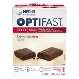 OPTIFAST Diät Riegel Schokolade zum Abnehmen | eiweißreicher Mahlzeitenersatz zum Gewichtsmanagement | leckerer Geschmack kombiniert mit wichtigen Vitaminen und Mineralstoffen | 6 x 70g