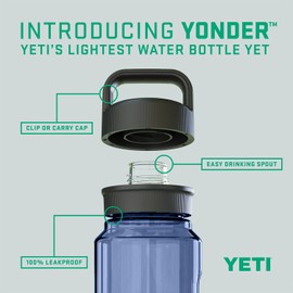YETI Yonder 1.5L/50 oz Water Bottle with Yonder Chug Cap, Navy