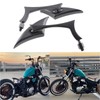 Black 8mm/10mm Motorcycle Spear Blade Rear View Side Mirrors for