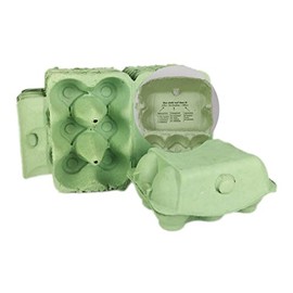 Ingbertson egg boxes for chicken eggs - no print - egg boxes / egg trays / egg cartons, Green