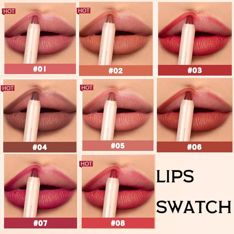 Matt Lipsticks Long Lasting - Velvet Nude Lipstick Stick Crayon,