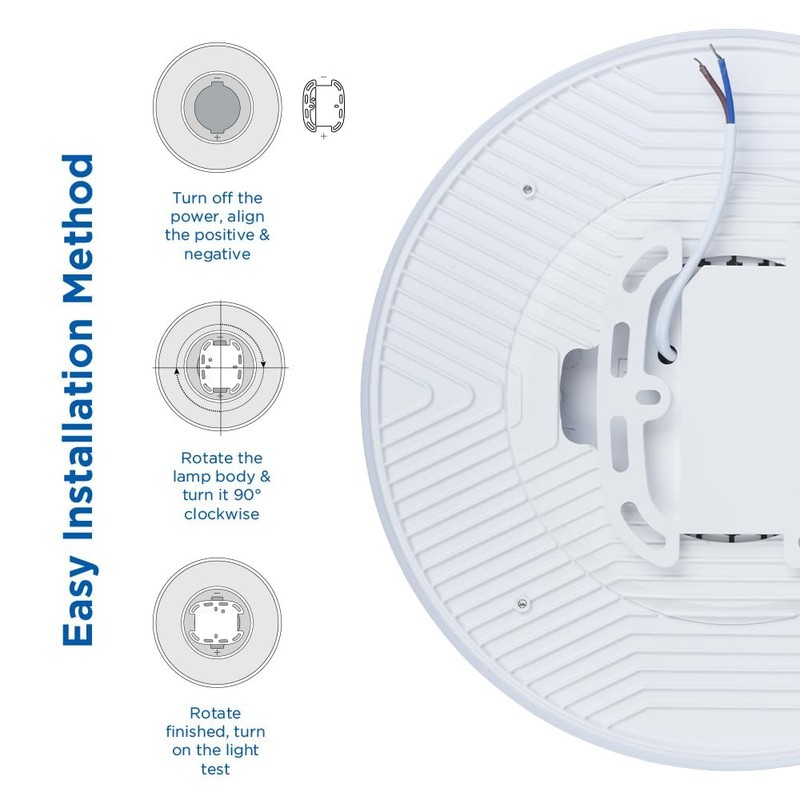 ROTHER Frameless LED Ceiling Light 36W – Round Surface Mounted