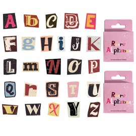 104 PCS Vintage Letter Stickers for Scrapbooking,DIY Decoration Stickers Set,Scrap Book Accessories Adults,Scrapbook Stickers,Stickers Aesthetic,Stickers for Scrapbooking(1.73x2.52inch)