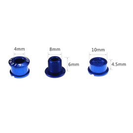 CYSKY Single Chainring Bolts Pack of 5 M8 Single Short Chain Ring Bolts Fit for Road Bike, Mountain Bike, BMX, MTB, Fixie (Blue)