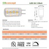 CBconcept UL Listed, G4 LED Light Bulb, 5 Pack, 3