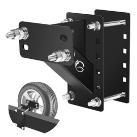 Spare Tire Carrier,GADFISH Spare Tire Mount Boat Trailer Carrier Bracket,Heavy Duty Lock Holder,Fits 4 & 5 & 6 Lugs Trailer Wheels on 4", 4.5'', 4.75'', 5'' and 5.5'' Bolt Patterns,Holds up to 150 Lbs