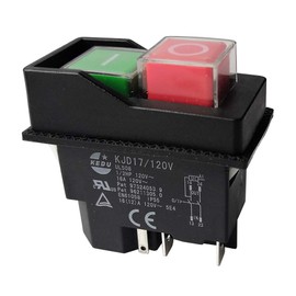 Electromagnetic Switches Pushbutton Switches for Garden Tools KEDU KJD17 120V 220V 4Pin 5-Terminals (120V-5Pins)