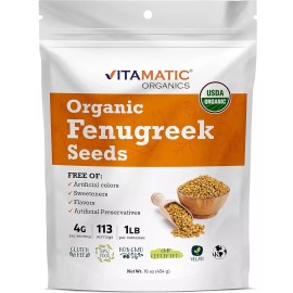 Organic Fenugreek Seeds Fenogreco semilla semillas de fenogreco 1Libras sin gluten Organico 100% natural
