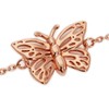 Annie Oak Womens 925 Silver Butterfly 18K Rose Gold Bracelet