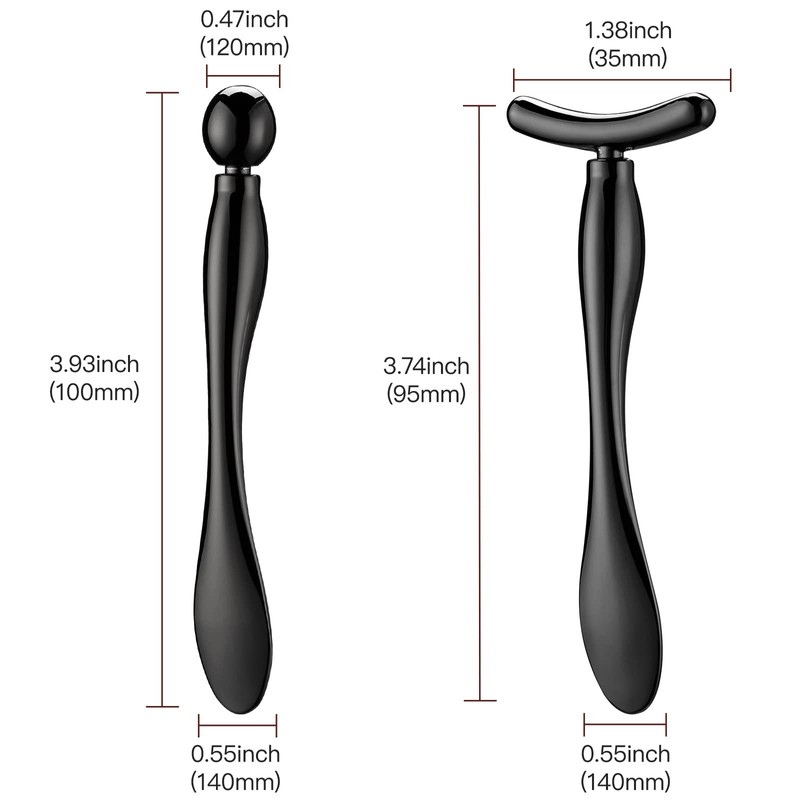 Lisapack 2PCS Metal Eye Cream Applicator Wand Stick, Massager Tool