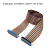 MECCANIXITY 1 Pcs IDC Rainbow Wire Flat Ribbon Cable DB37