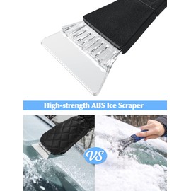 DIAOCARE Ice Scraper mitten for Windscreen, Snow Removal with Antifreeze Glove will Scrape Pesky Frost and Ice from Windscreens with Ease, Snow Squeegee ultra-light car window de-icer tool