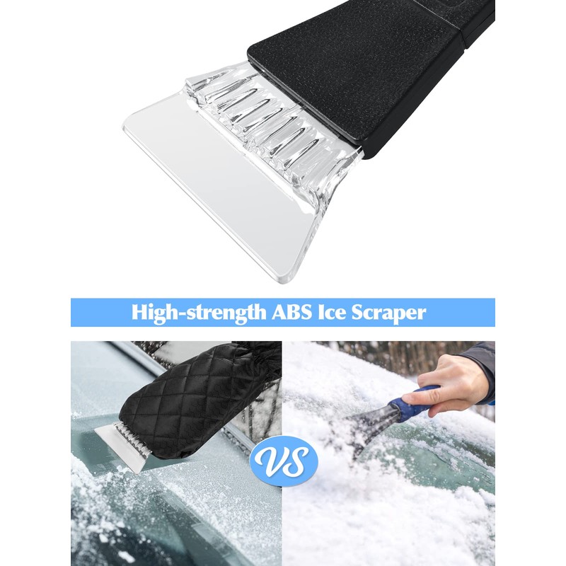 DIAOCARE Ice Scraper mitten for Windscreen, Snow Removal with Antifreeze