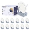 12 Pack 4 Inch Ultra-Thin LED Recessed Ceiling Light with
