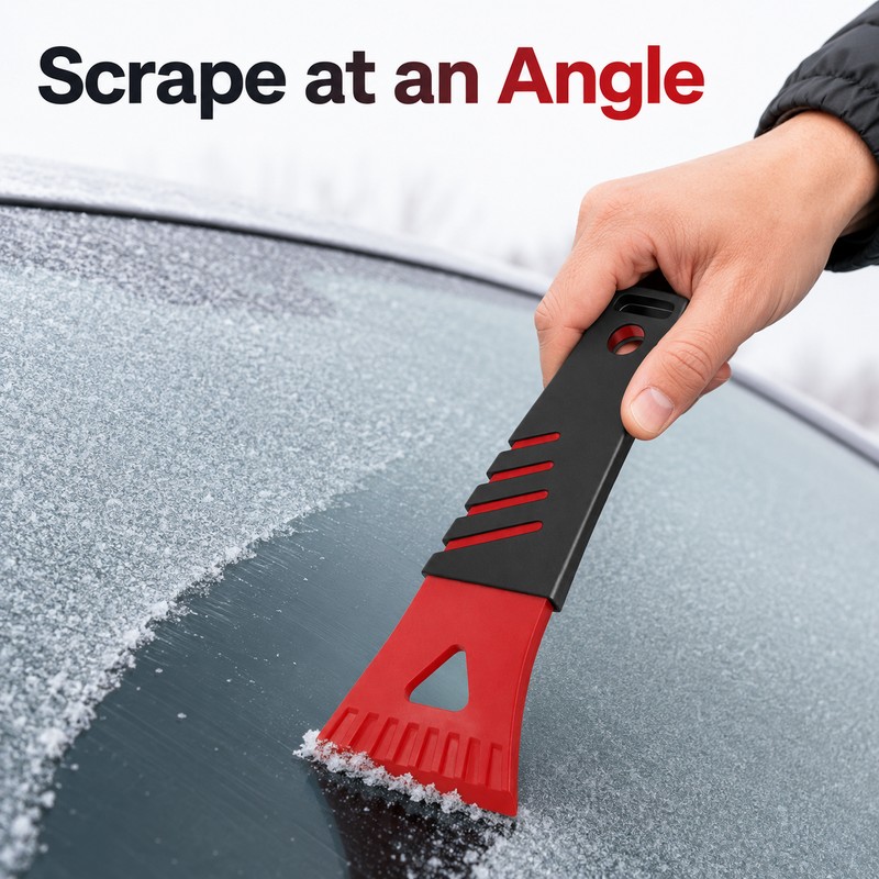 Heavy-Duty PVC Ice Scraper for Frost Removal - Manual Defrost
