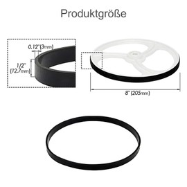 Pack of 2 Band Saw Rubber Band for Band Saw, 8 Inch Band Saw Rubber Tyre Woodworking Replacement Parts, Woodworking Band Saw Rubber Band Saw Scroll Wheel Rubber Rings (Size : 8 Inch)