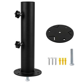 VANROUG Universal Granite Umbrella Stand Tube Outdoor, Stone Umbrella Tube Base, Table Umbrella Tube Bracket, DIY Metal Tube Umbrella Mount, Marble Flag Pole Stake Holder