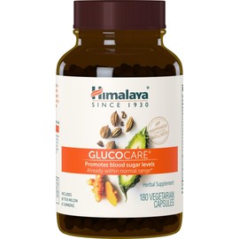 Himalaya GlucoCare Herbal Supplement, Metabolism Support, Pancreatic Support, Triphala, Bitter Melon, Turmeric, Gluten Free, Vegan, 180 Capsules, 45 Day Supply