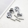 Qancekoo 4pcs 1" Silver Cabinet Door Knobs with Screw, Stylish