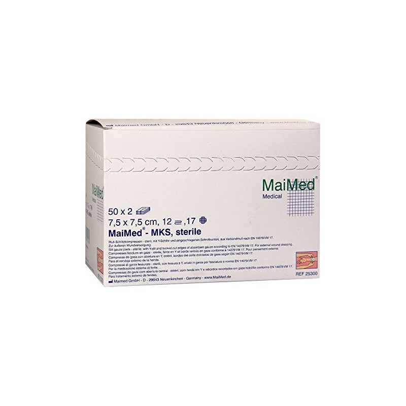 SCHLITZKOMPRESSEN 7.5 x 7.5 cm Sterile Pack of 12 Pack