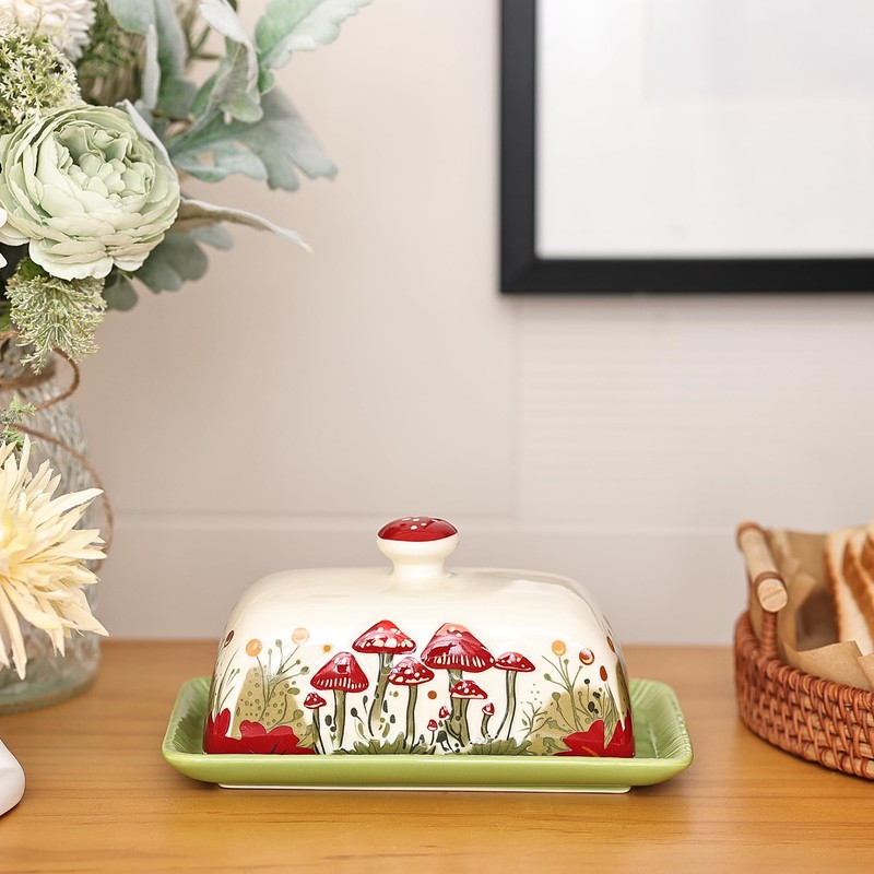 Fungi Fun Mushroom Butter Dish With Lid – Cute Cottagecore