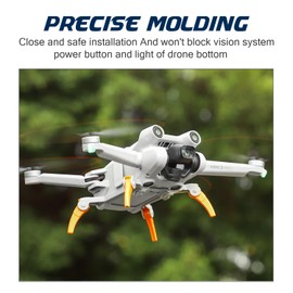 Mini 3 Pro Landing Feet, DJI Mini 3 Pro Spider Leg Foldable Extension Kit for DJI Mini 3 Pro Accessories (Grey Orange) (Not for DJI Mini 3)