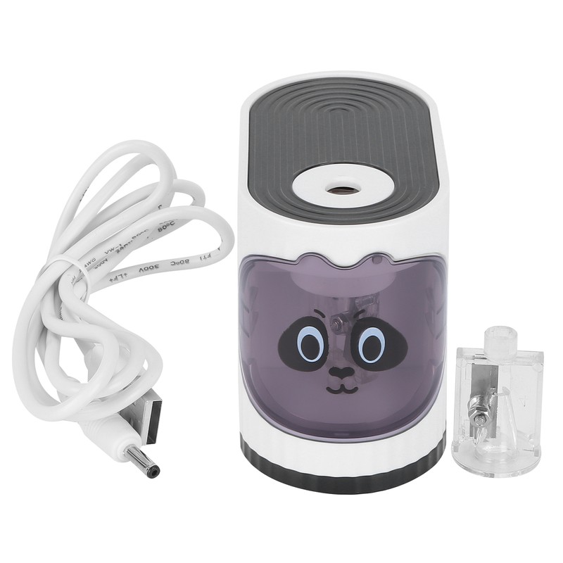 Electric Pencil Sharpener Classroom Cartoon Stationery Auto Stop for Kids