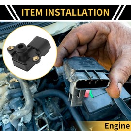 REPAIROCK 1 Piece Intake Air Pressure Sensor for Ram 1500 2011-2013 for Jeep Wrangler 2005-2006 MAP Sensor No. 56041018AD/56041018AC Plastic Black