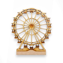 Personalized Ferris Wheel Ornament, Engraved Carnival & Amusement Park Keepsake, Christmas Tree Decoration, Unique Gift for Theme Park & Fair Lovers
