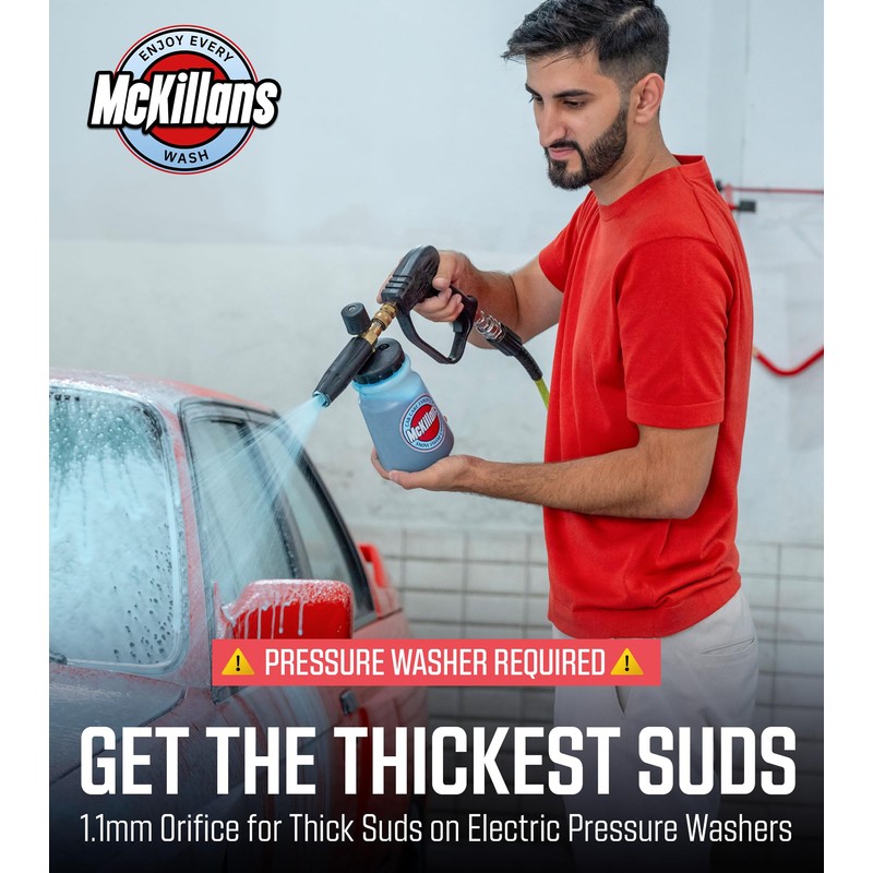 McKillans Pressure Washer Gun with Swivel & Foam Cannon Wide