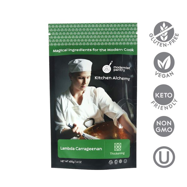 Refined Lambda Carrageenan ⊘ Non-GMO ☮ Vegan ✡ OU Kosher Certified - 400g/14oz