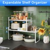 KIKIBRO Expandable Cabinet Shelf Organizer, Stackable Kitchen Pantry Counter Storage,