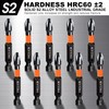 10-Pack Phillips Bits #2 Impact, 2-Inch Magnetic Phillips Head Drill