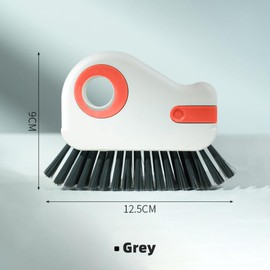 2PCS 2 in 1 Groove Cleaning Brush Window Track Cleaning Tools Multipurpose Hard Bristle Crevice Cleaning Brush with Hidden Scraper, Shutter Door Window Track Kitchen Cleaning Kit