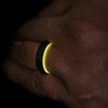 Carbon Fiber Ring with Orange Glowing Interior