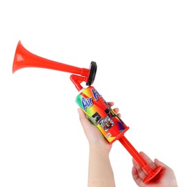 4 Pack Noisemakers Toys Loud Air Horn, Plastic Big Handheld Pump Air Horn Loud Safety Horn for Sporting Events, Birthday Party, Football Match, Celebrations, Boats(4 Color)