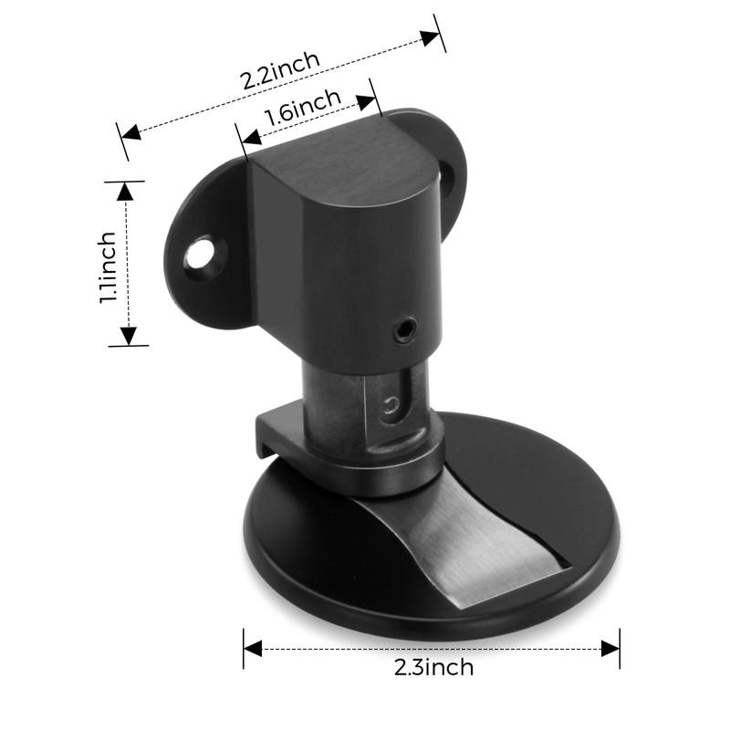 Invisible Magnetic Door Stopper, Adjustable & Floor Standing Door Stopper,