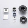 SISEHO Brushed Nickel Shower Drain 4 Inch Square for Bathroom