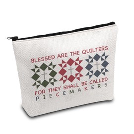 KUIYAI Religiöses Quilt-Geschenk, Quilter-Geschenk, Blessed are The Quilters for They Shall Be Called Piecemakers Make-up-Tasche, Stück Makeruk, modisch