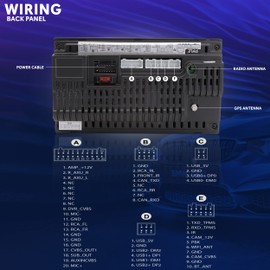 Pyle Double DIN Car Stereo Receiver - 7 inch 1080P HD Touch Screen Bluetooth Car Radio Audio Receiver Multimedia Player - WiFi/GPS/AM/FM Radio, Mirror Link for Android/iOS, Rear View Cam Support